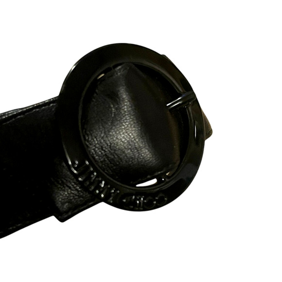 Jimmy Choo 7 Jaimie Leather Sandals Transparent PVC Strap Low Block Heels Black - Picture 7 of 9